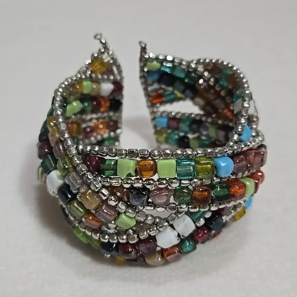 Multicolor Glass Beaded Bracelet